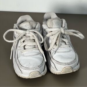 Nike Shoes Toddler Air Max 90 "Triple White" Walking Sneakers CD6868-100 Size 9C